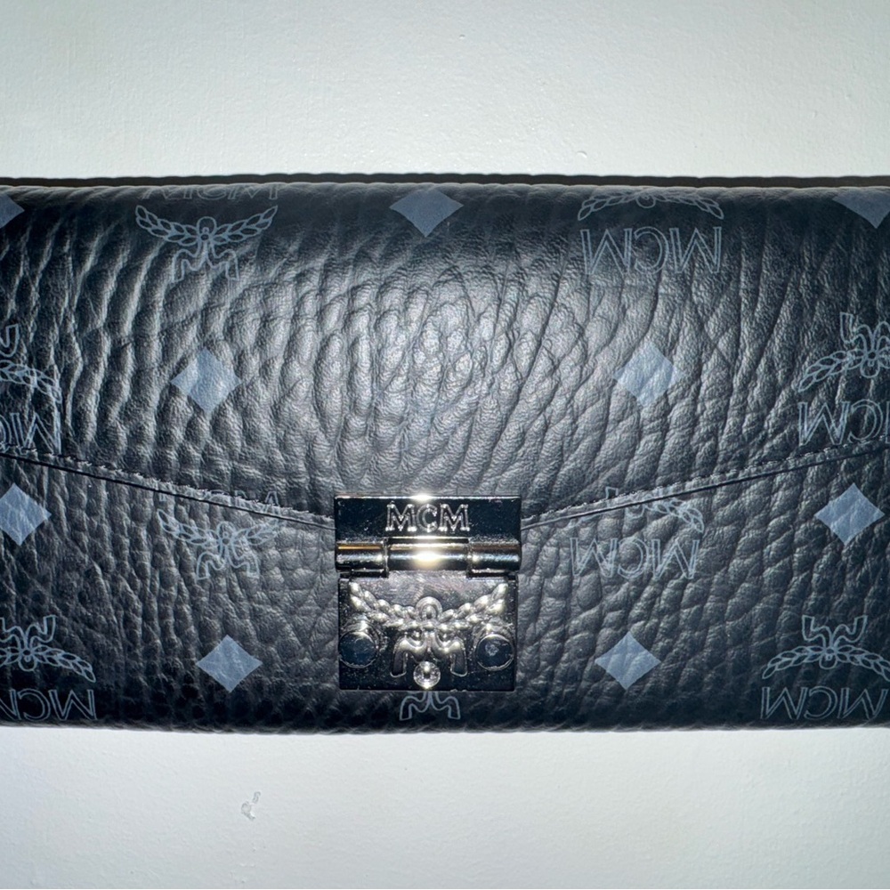 MCM Patricia Visetos Leather Chain Wallet / Shoulder Bag